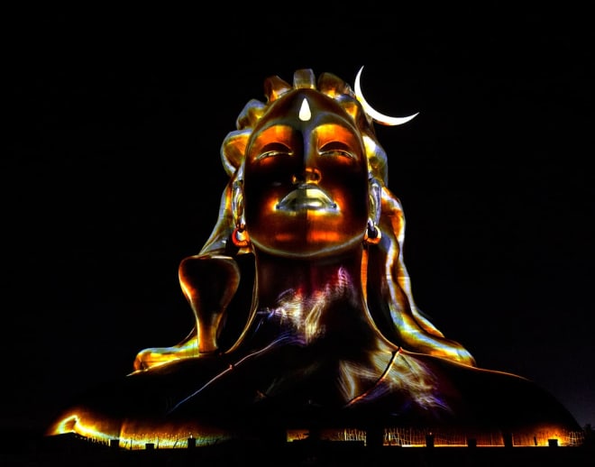 Adiyogi Laser Show From Bangalore With Nandi Hills Image